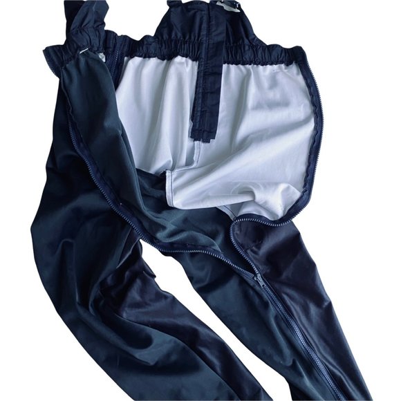 Rukka Motor Bike Bib Pants Sz 28x28 Zip Off Wind Stopper Navy Blue S Vintage - Picture 7 of 14